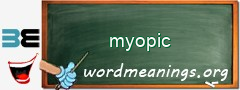 WordMeaning blackboard for myopic